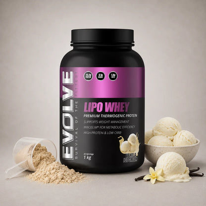 Evolve Lipo Whey Milk Chocolate And Vanilla Ice Cream Flavour