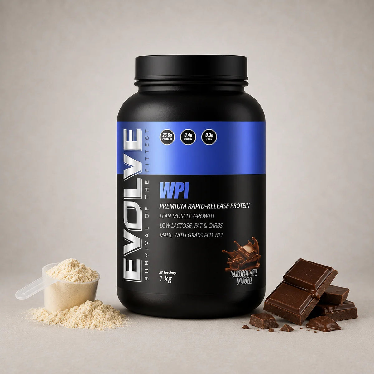 Evolve WPI Choc Fudge And Vanilla Ice Cream Flavour