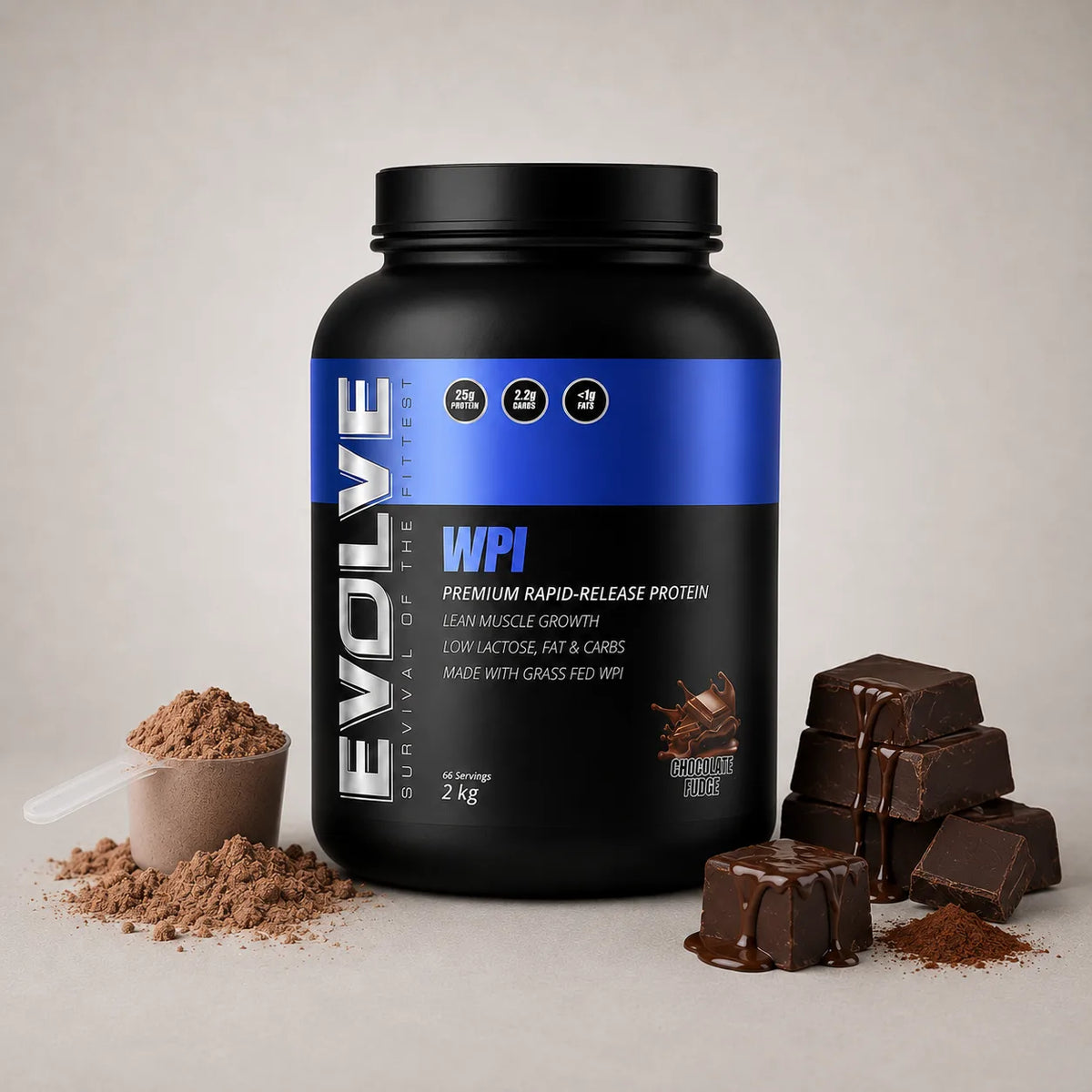 Evolve WPI Choc Fudge And Vanilla Ice Cream Flavour