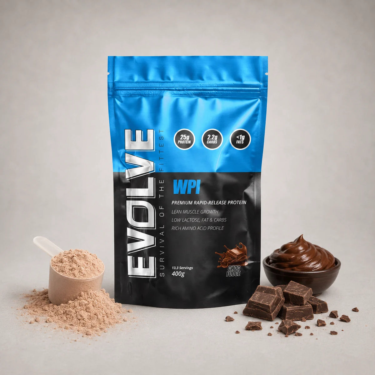 Evolve WPI Choc Fudge And Vanilla Ice Cream Flavour