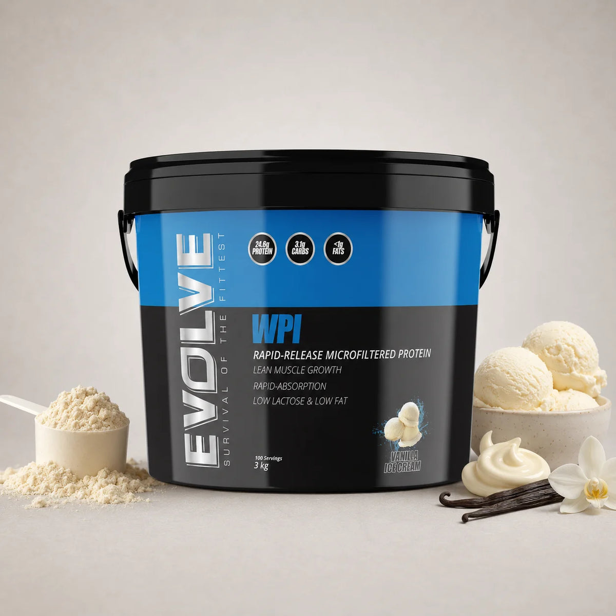 Evolve WPI Choc Fudge And Vanilla Ice Cream Flavour